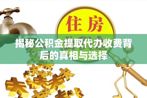 金湾揭秘公积金提取代办收费背后的真相与选择